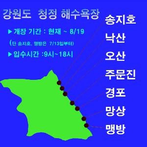 강원도 청정 해수욕장 7곳